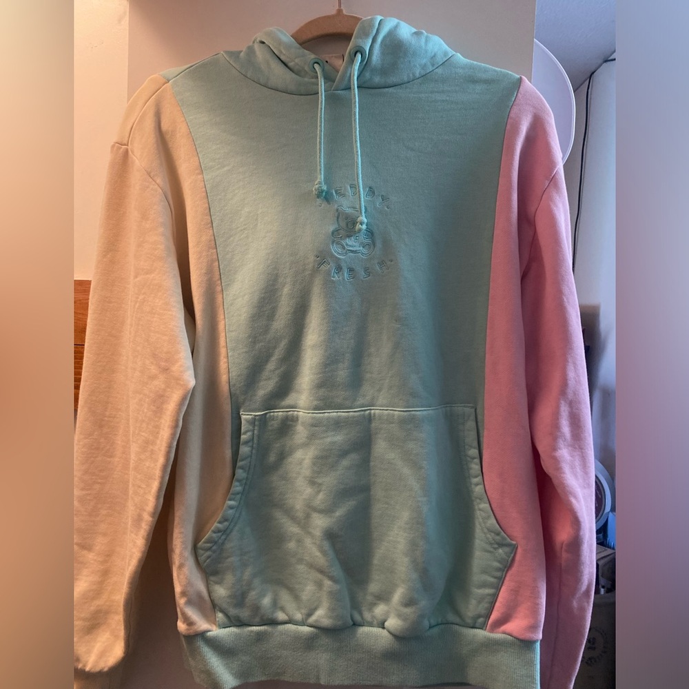 Teddy Fresh Pastel Color Block Hoodie. Size Small.